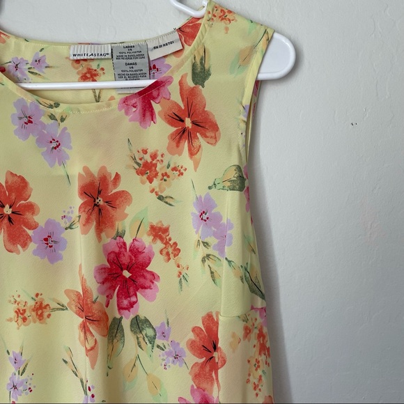 White Stag Floral Semi-Sheer Dress Size 14 - Picture 3 of 6